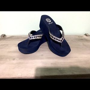 Blue Rhinestone Sandals